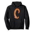 Letter C Initial Floral Monogram Boho Hoodie - Fun Novelty Design Unisex - T-Shirt, Sweatshirt, Hoodie