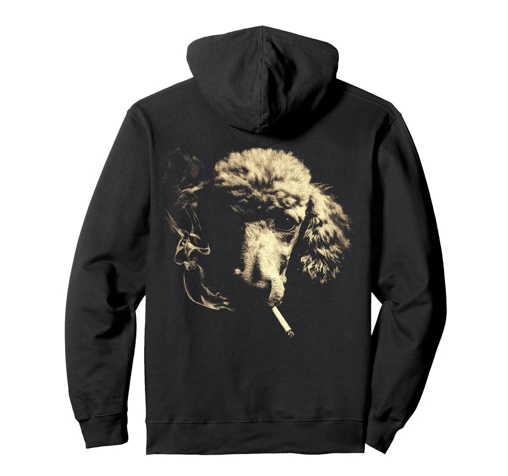 Poodle Smoking Cigarette Grunge Meme Hoodie - Custom Art Print Men Women - T-Shirt, Sweatshirt, Hoodie