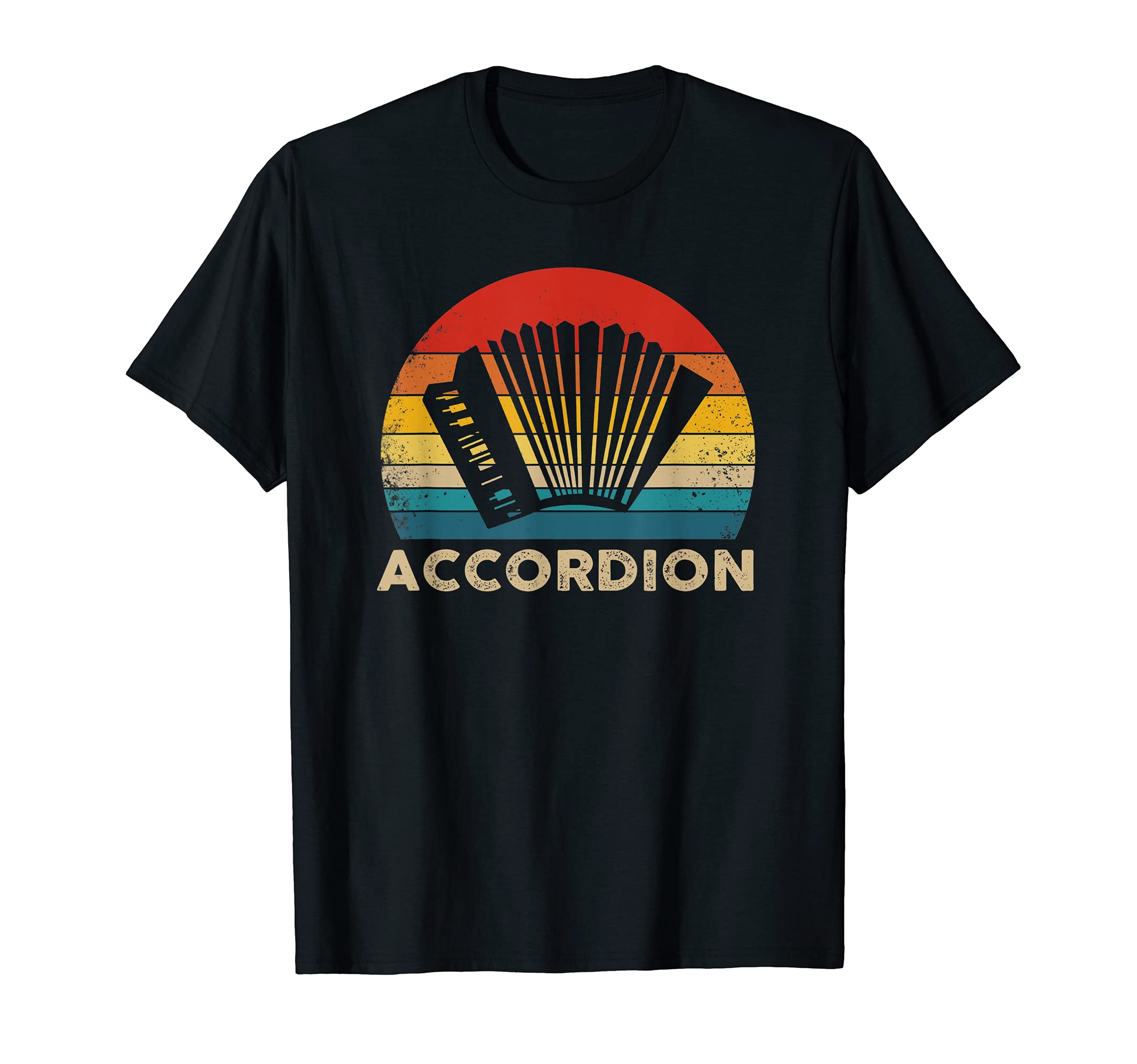 Air Accordion Silhouette Sunset T-Shirt - Fun Novelty Design Men Women - T-Shirt, Sweatshirt, Hoodie
