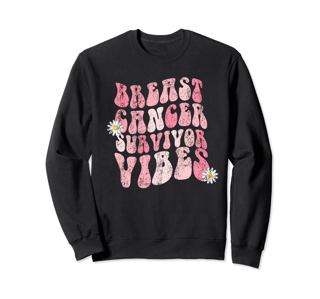 Breast Cancer Survivor Vibes 70S Sweatshirt - Custom Art Print Men Women - T-Shirt, Sweatshirt, Hoodie