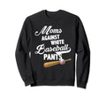 Moms Against White Baseball Pants Sweatshirt - Trendy Graphic Unisex - T-Shirt, Sweatshirt, Hoodie