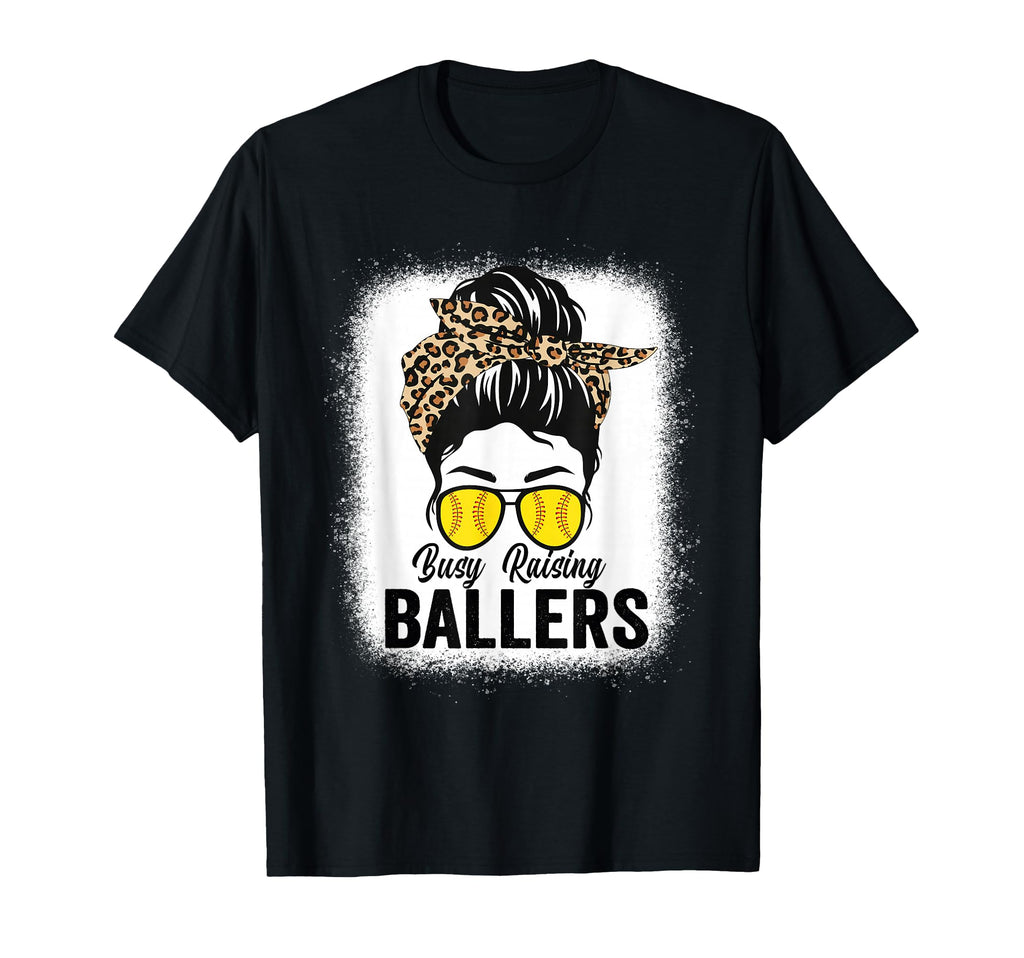 Busy Raising Ballers Softball T-Shirt - Casual Everyday Wear Men Women - T-Shirt, Sweatshirt, Hoodie
