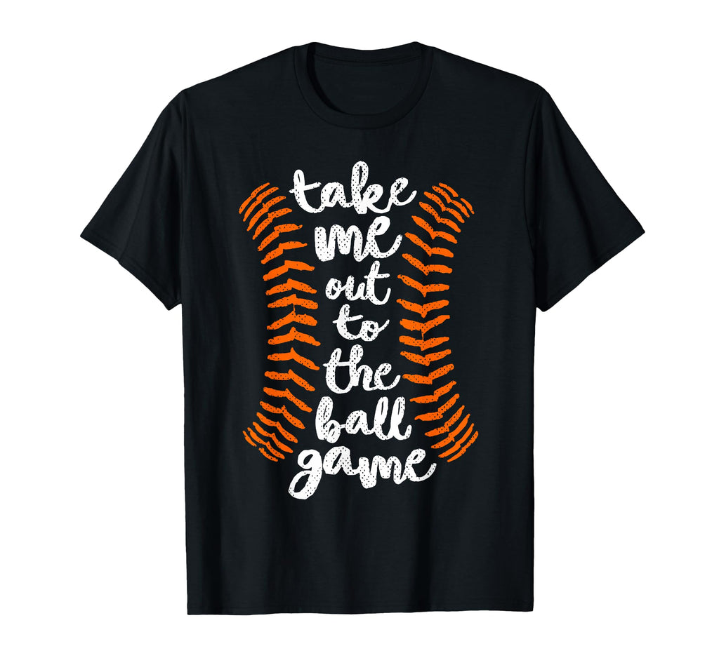 Take Me Out Ball Game Baseball Song T-Shirt - Minimalist Print Unisex - T-Shirt, Sweatshirt, Hoodie