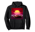 Italian Sports Car Vaporwave Aesthetic Hoodie - Trendy Graphic for Adults - T-Shirt, Sweatshirt, Hoodie