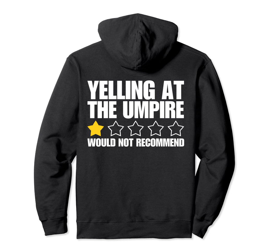 Baseball Dad Umpire 1 Star Rating Hoodie - Casual Everyday Wear Men Women - T-Shirt, Sweatshirt, Hoodie