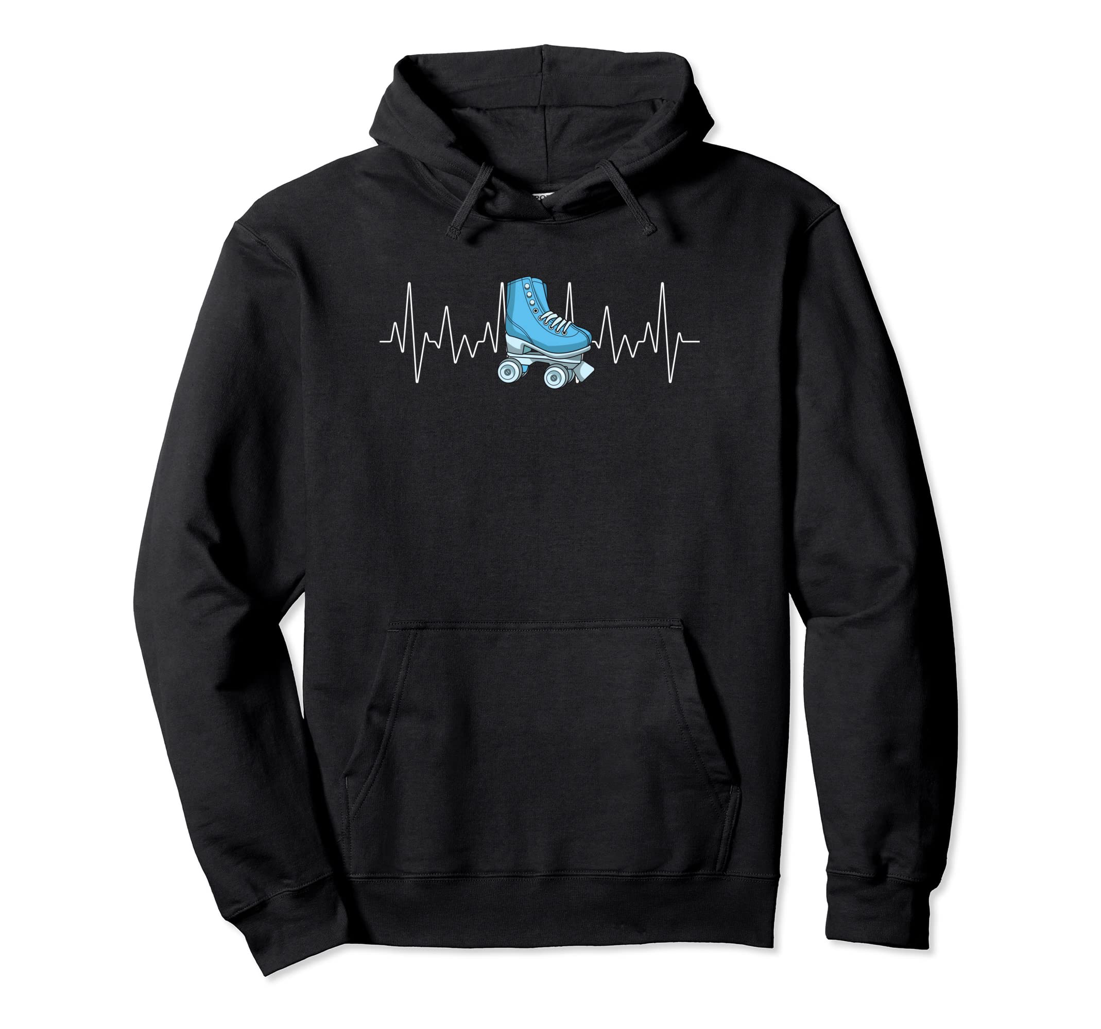 Light Blue Roller Skates Skating Hoodie - Unique Graphic for Adults - T-Shirt, Sweatshirt, Hoodie
