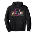 Tie Dye Softball Mom Life Baseball Hoodie - Aesthetic Graphic Men Women - T-Shirt, Sweatshirt, Hoodie