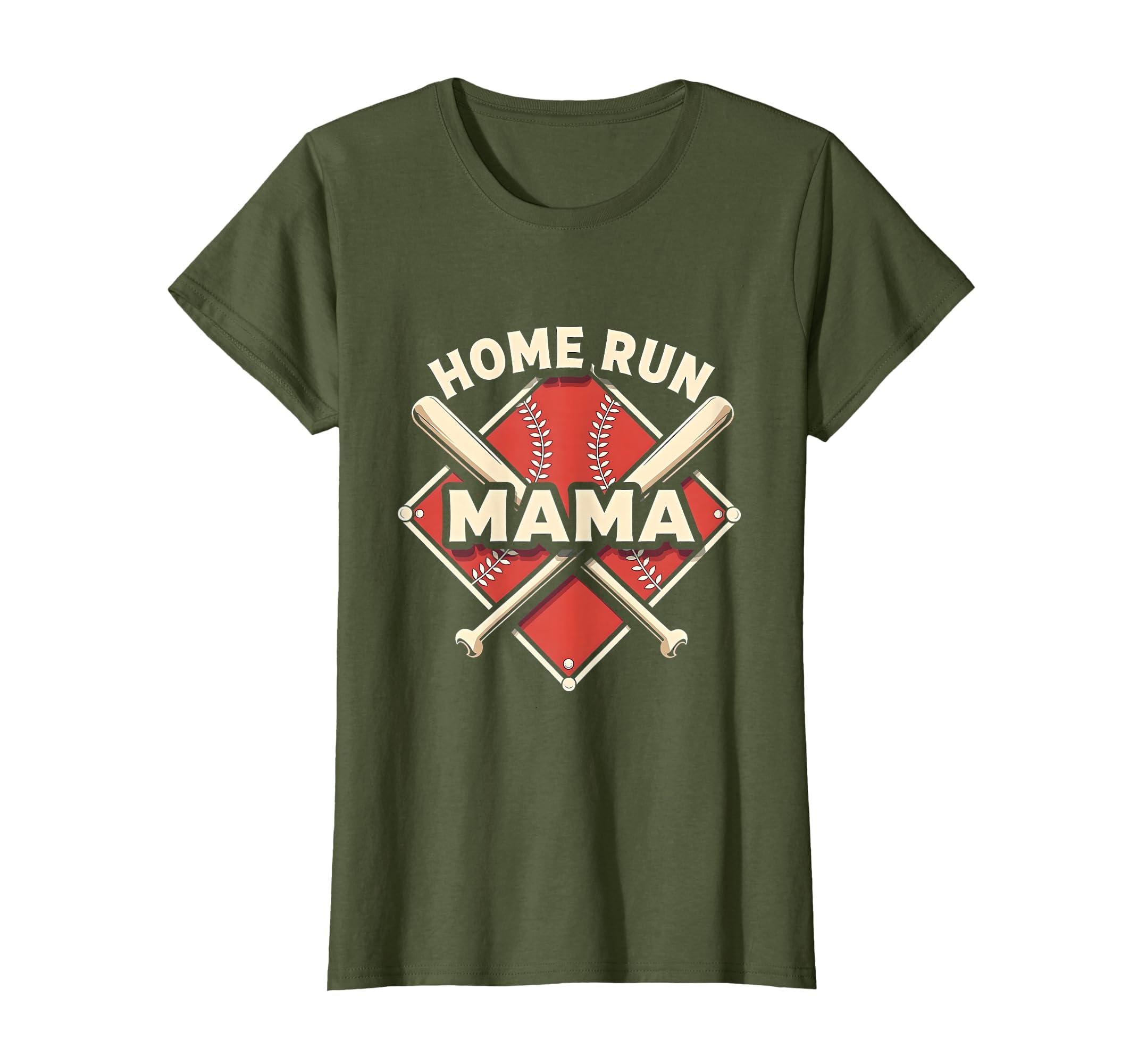 Home Run Mama Baseball Mom T-Shirt - Casual Everyday Wear for Adults - T-Shirt, Sweatshirt, Hoodie