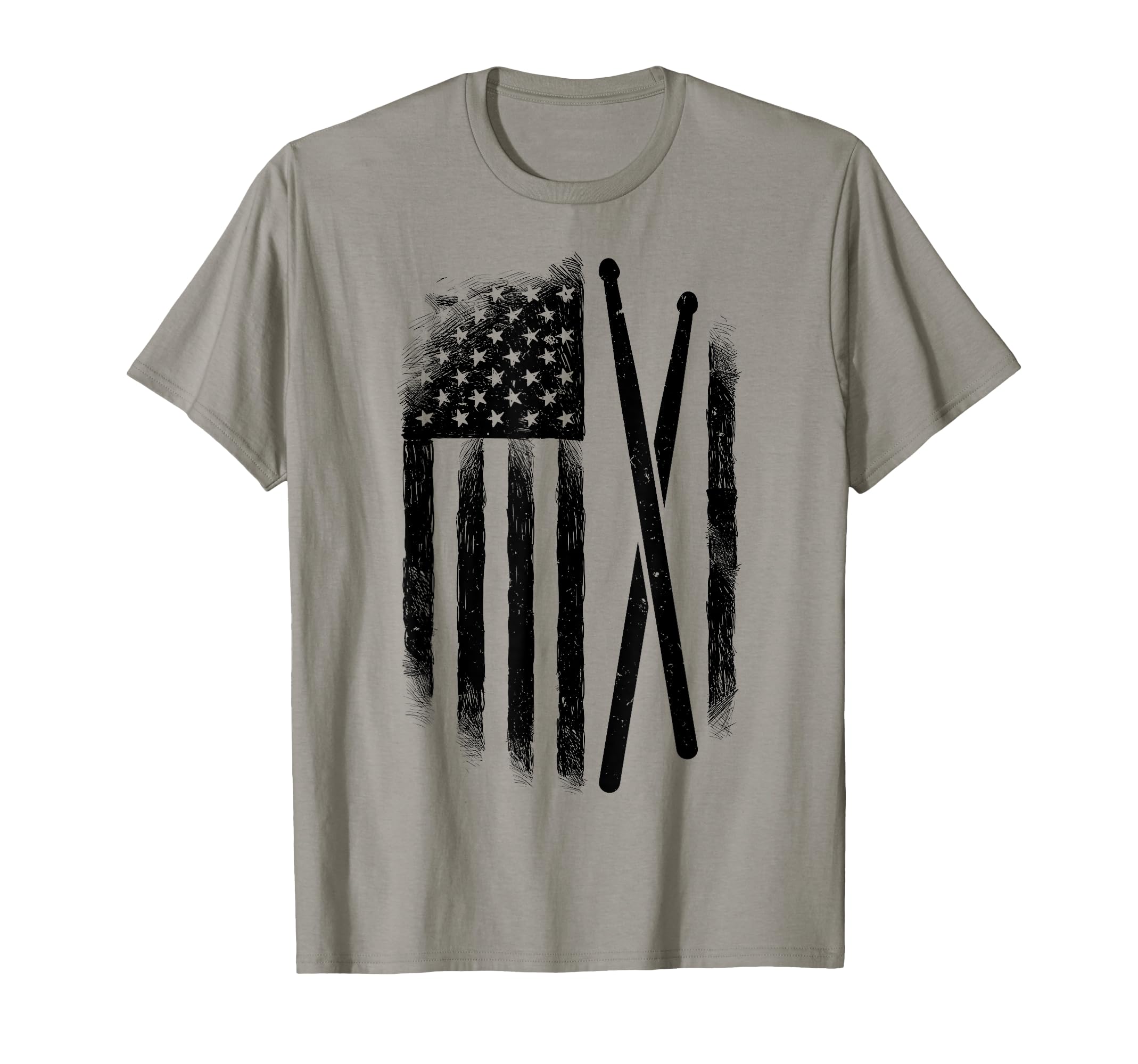 American Flag Drumsticks Usa Drummers T-Shirt - Novelty Apparel for Adults - T-Shirt, Sweatshirt, Hoodie