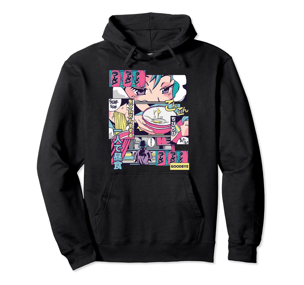 90S Vaporwave Aesthetic Japanese Ramen Hoodie - Novelty Apparel Men Women - T-Shirt, Sweatshirt, Hoodie