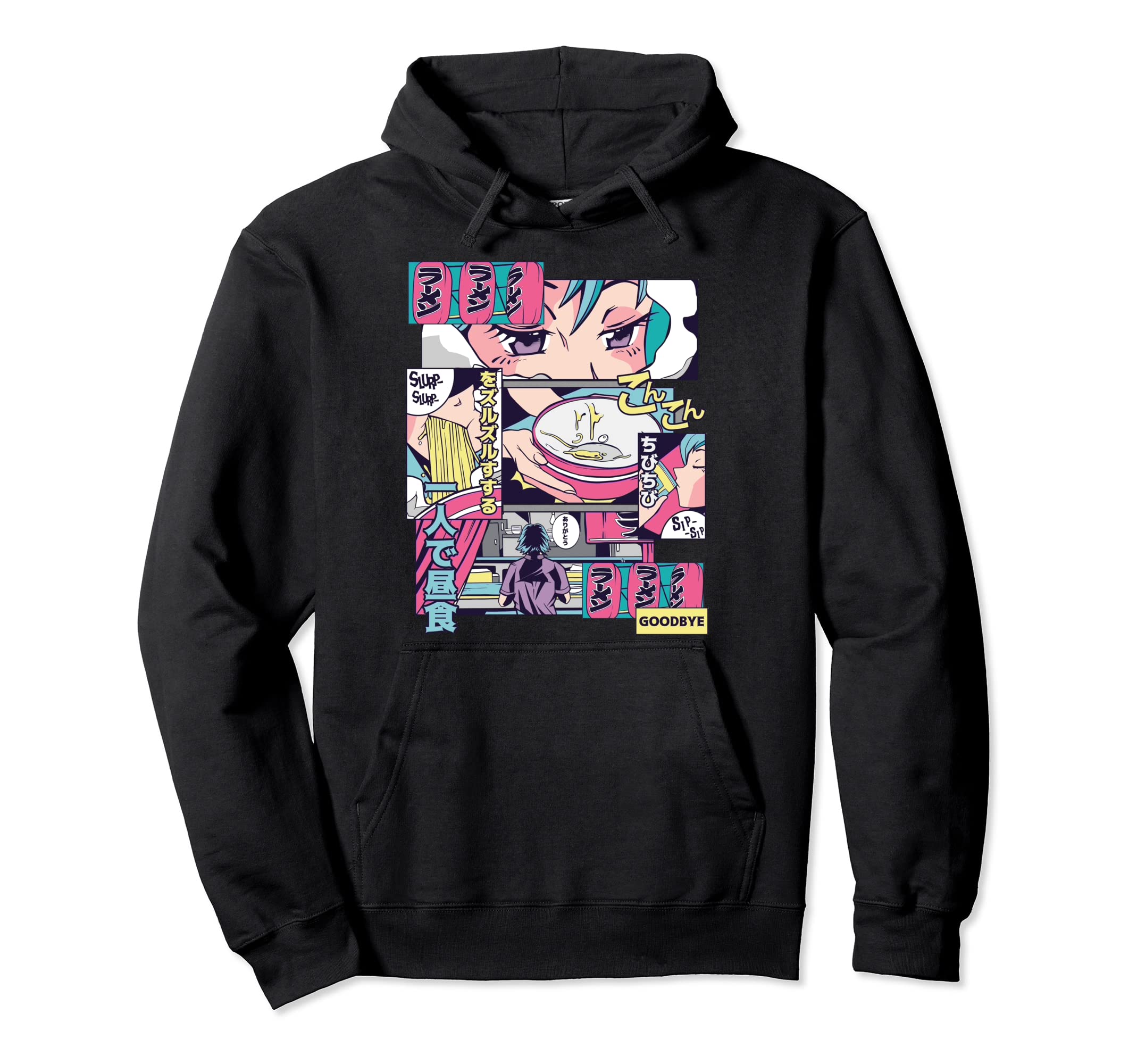 90S Vaporwave Aesthetic Japanese Ramen Hoodie - Novelty Apparel Men Women - T-Shirt, Sweatshirt, Hoodie