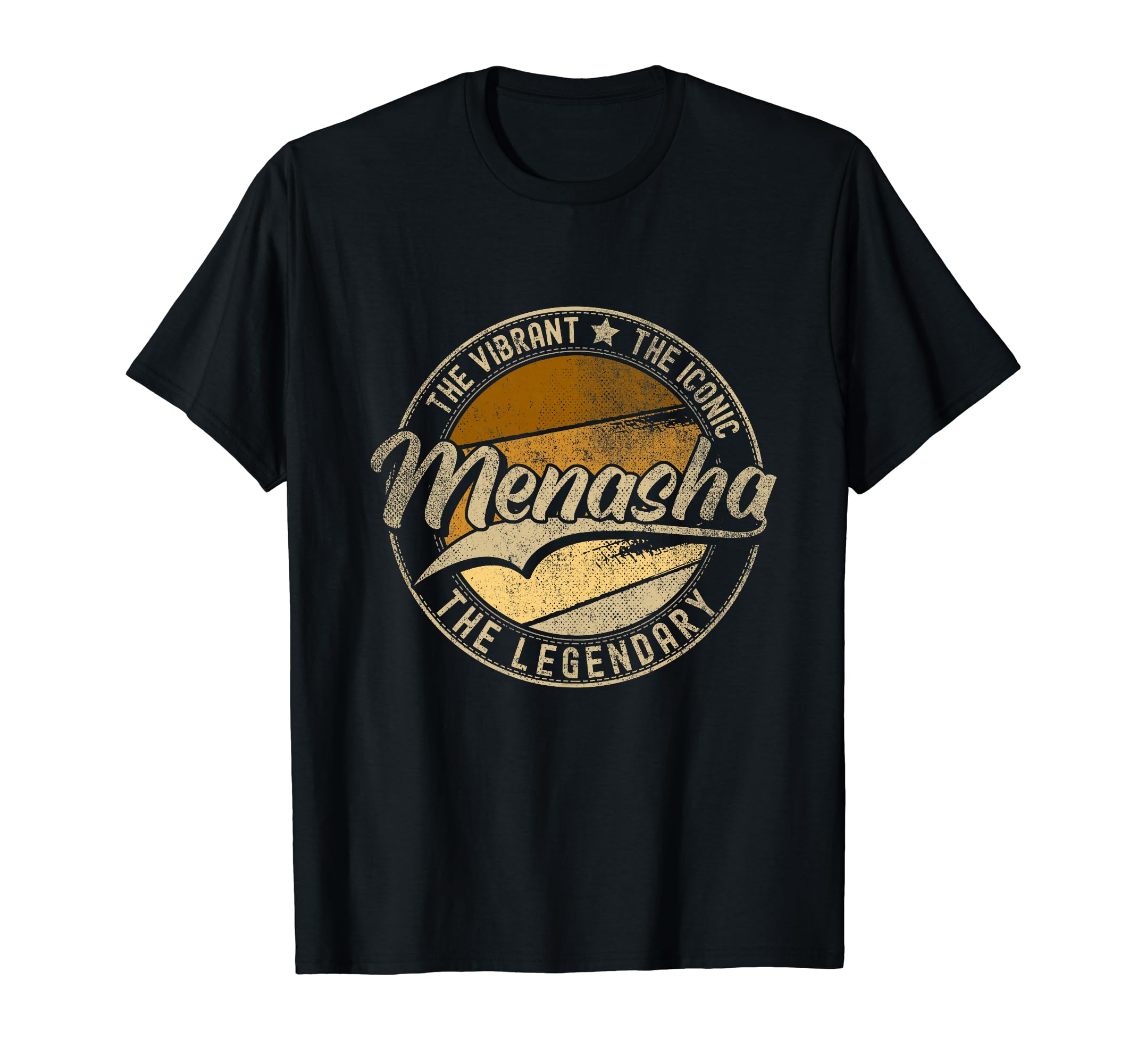 Menasha Wi Wisconsin Distressed T-Shirt - Unique Graphic for Adults - T-Shirt, Sweatshirt, Hoodie