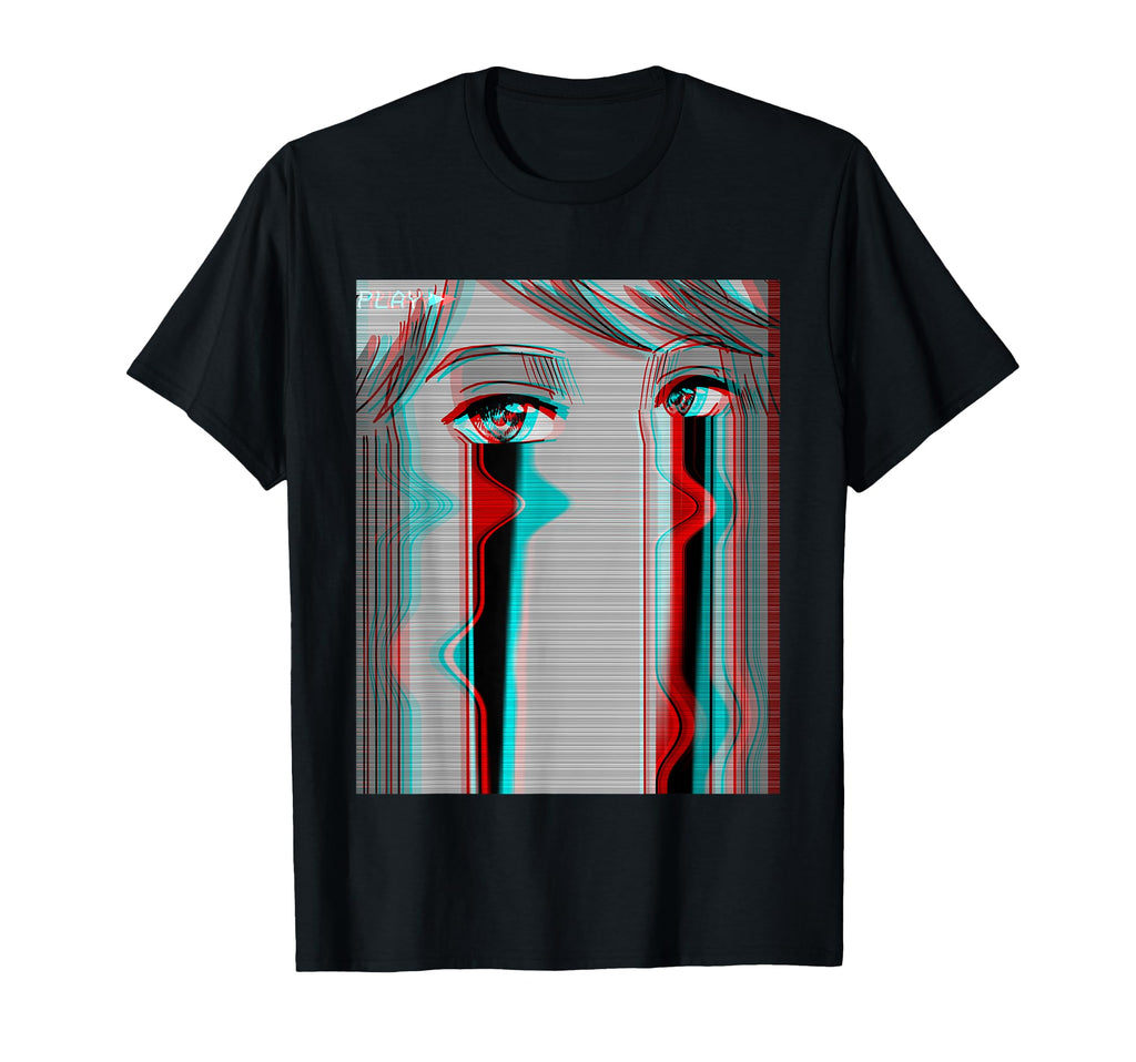 Sad Anime Otaku Eboy Egirl Harajuku T-Shirt - Novelty Apparel Unisex - T-Shirt, Sweatshirt, Hoodie