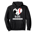 Ball Mommom Heart Funny Soccer Hoodie - Fun Novelty Design for Adults - T-Shirt, Sweatshirt, Hoodie