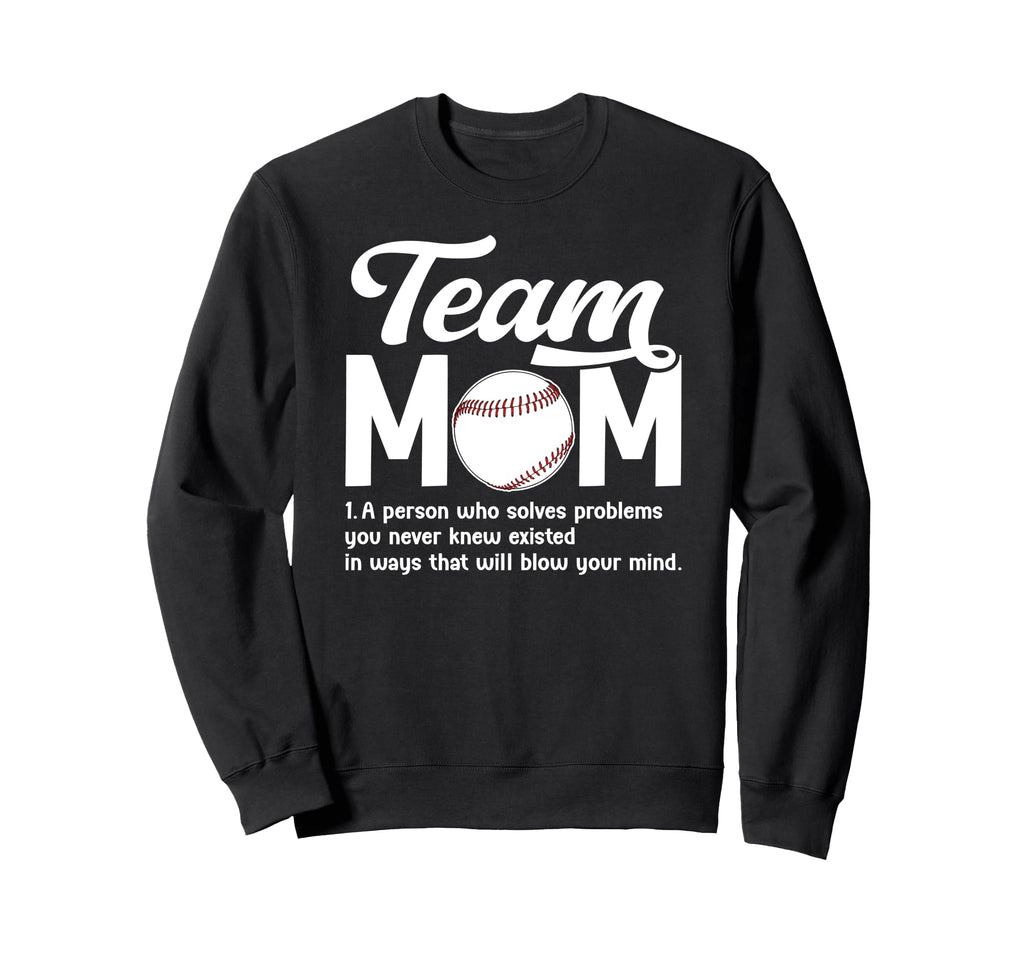 Baseball Team Mom Definition Sweatshirt - Aesthetic Graphic Unisex - T-Shirt, Sweatshirt, Hoodie