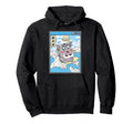Surfing Cat Eating Sushi Japanese Hoodie - Casual Everyday Wear Unisex - T-Shirt, Sweatshirt, Hoodie