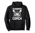 Husband Father Coach Baseball Lover Hoodie - Aesthetic Graphic Unisex - T-Shirt, Sweatshirt, Hoodie