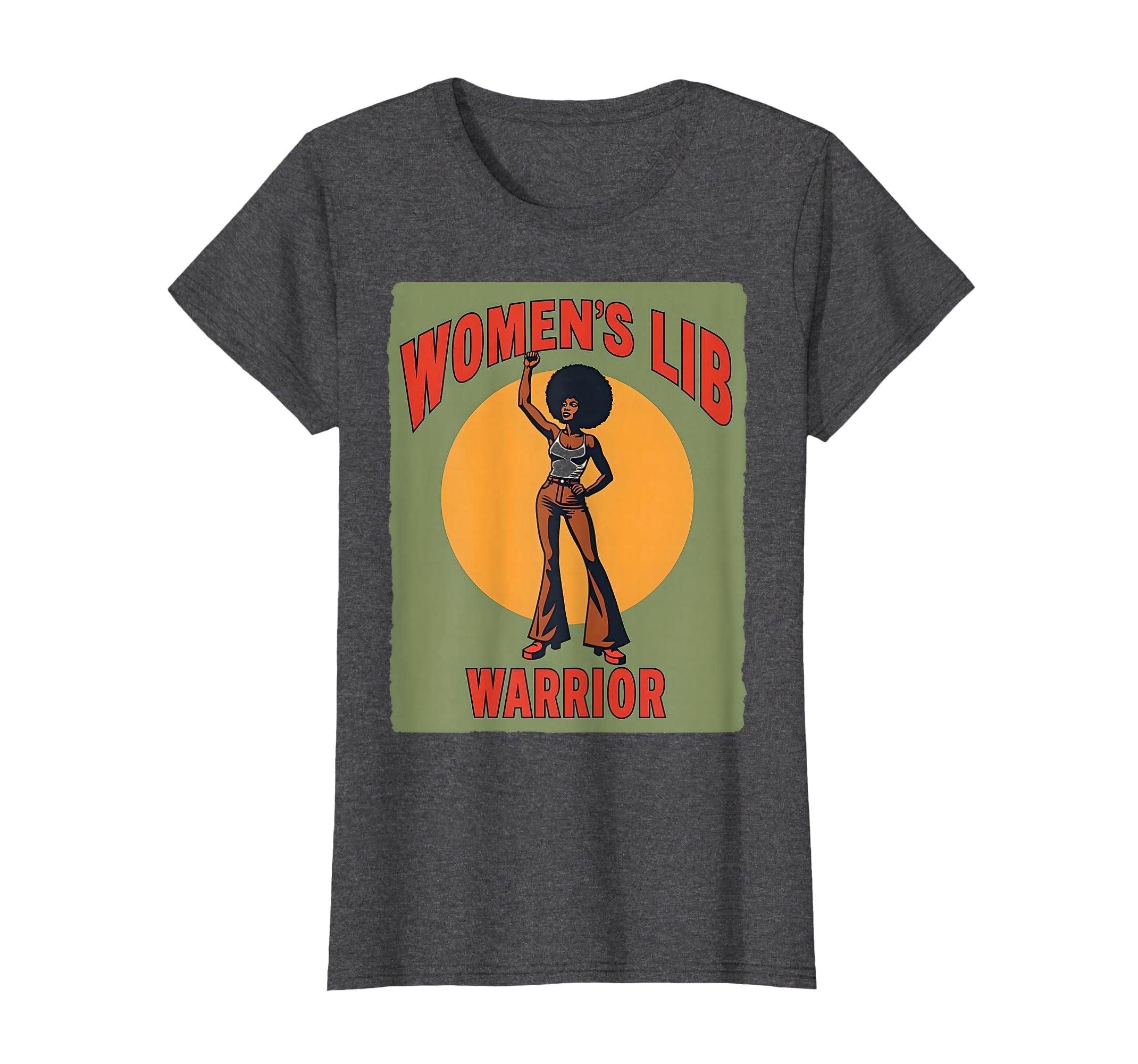Womens Lib Warrior 70S Feminist T-Shirt - Custom Art Print Men Women - T-Shirt, Sweatshirt, Hoodie