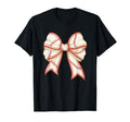 Coquette Bow Baseball Mama Baseball T-Shirt - Custom Art Print Men Women - T-Shirt, Sweatshirt, Hoodie