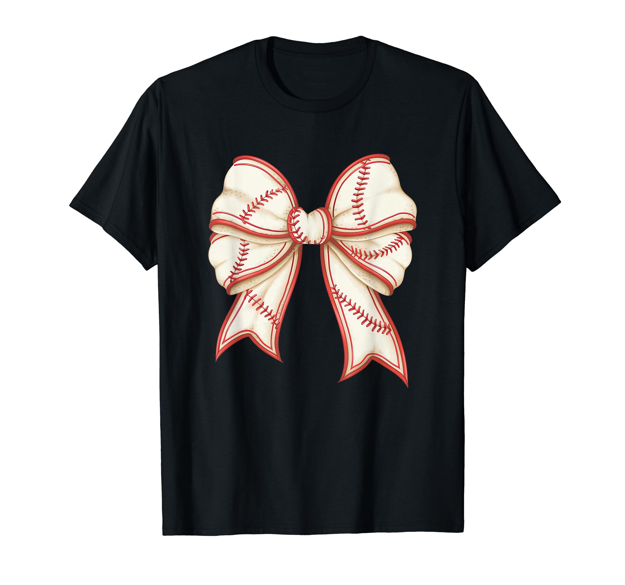 Coquette Bow Baseball Mama Baseball T-Shirt - Custom Art Print Men Women - T-Shirt, Sweatshirt, Hoodie