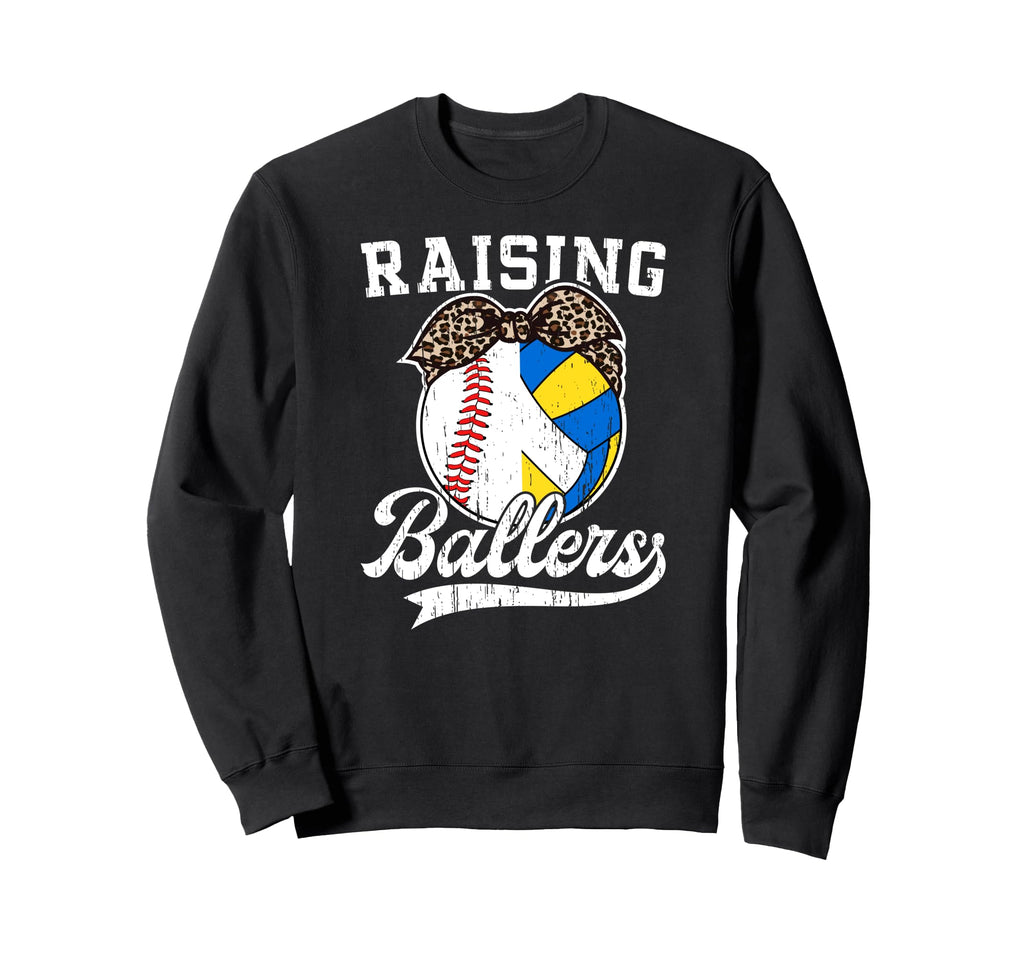 Raising Ballers Baseball Sweatshirt - Aesthetic Graphic Men Women - T-Shirt, Sweatshirt, Hoodie