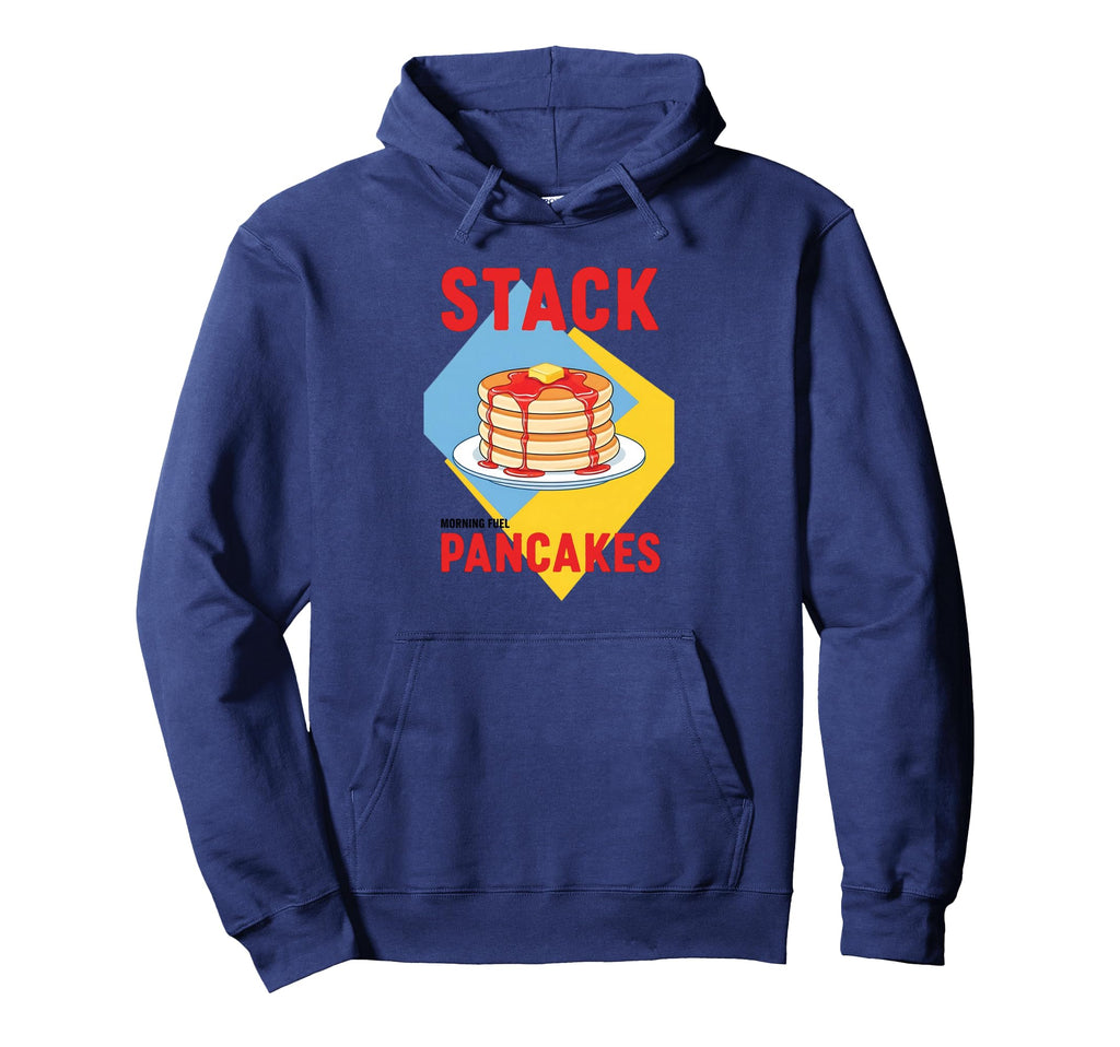 Stack Pancakes Diner Art Hoodie - Trendy Graphic for Adults - T-Shirt, Sweatshirt, Hoodie