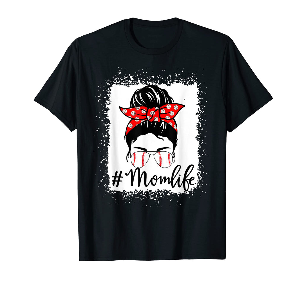 Womens Mom Life Softball Baseball T-Shirt - Aesthetic Graphic Unisex - T-Shirt, Sweatshirt, Hoodie