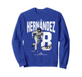Kike Hernandez Los Angeles D Sweatshirt - Aesthetic Graphic for Adults - T-Shirt, Sweatshirt, Hoodie