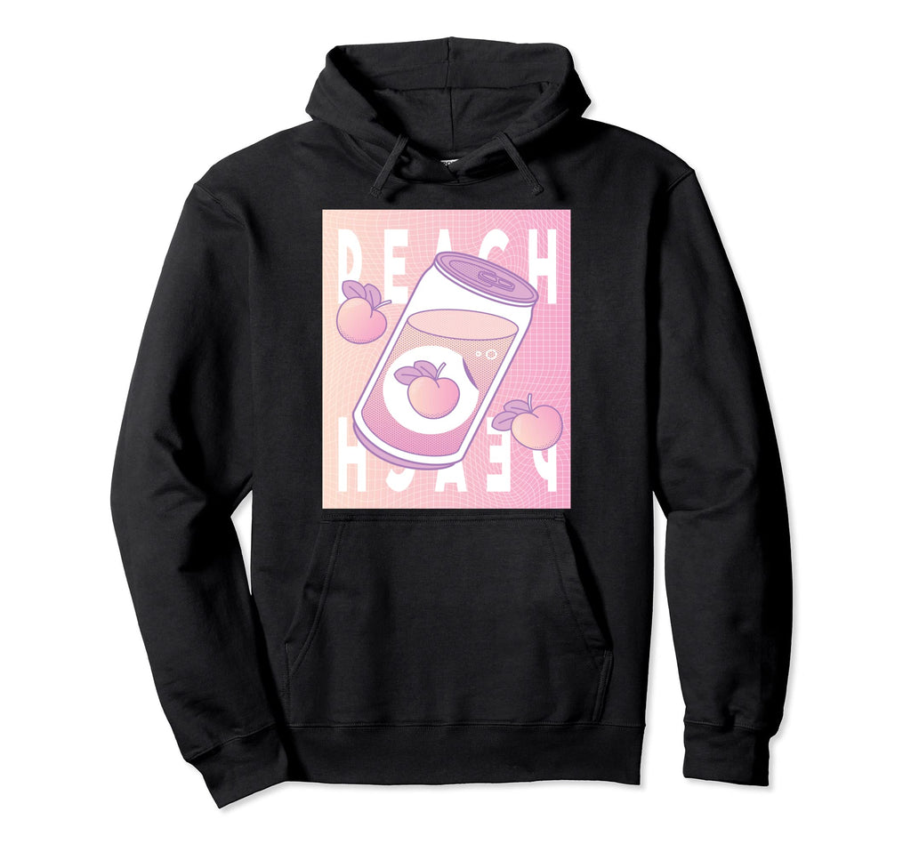 Peach Vaporwave 90S Japanese Aesthetic Hoodie - Minimalist Print Unisex - T-Shirt, Sweatshirt, Hoodie
