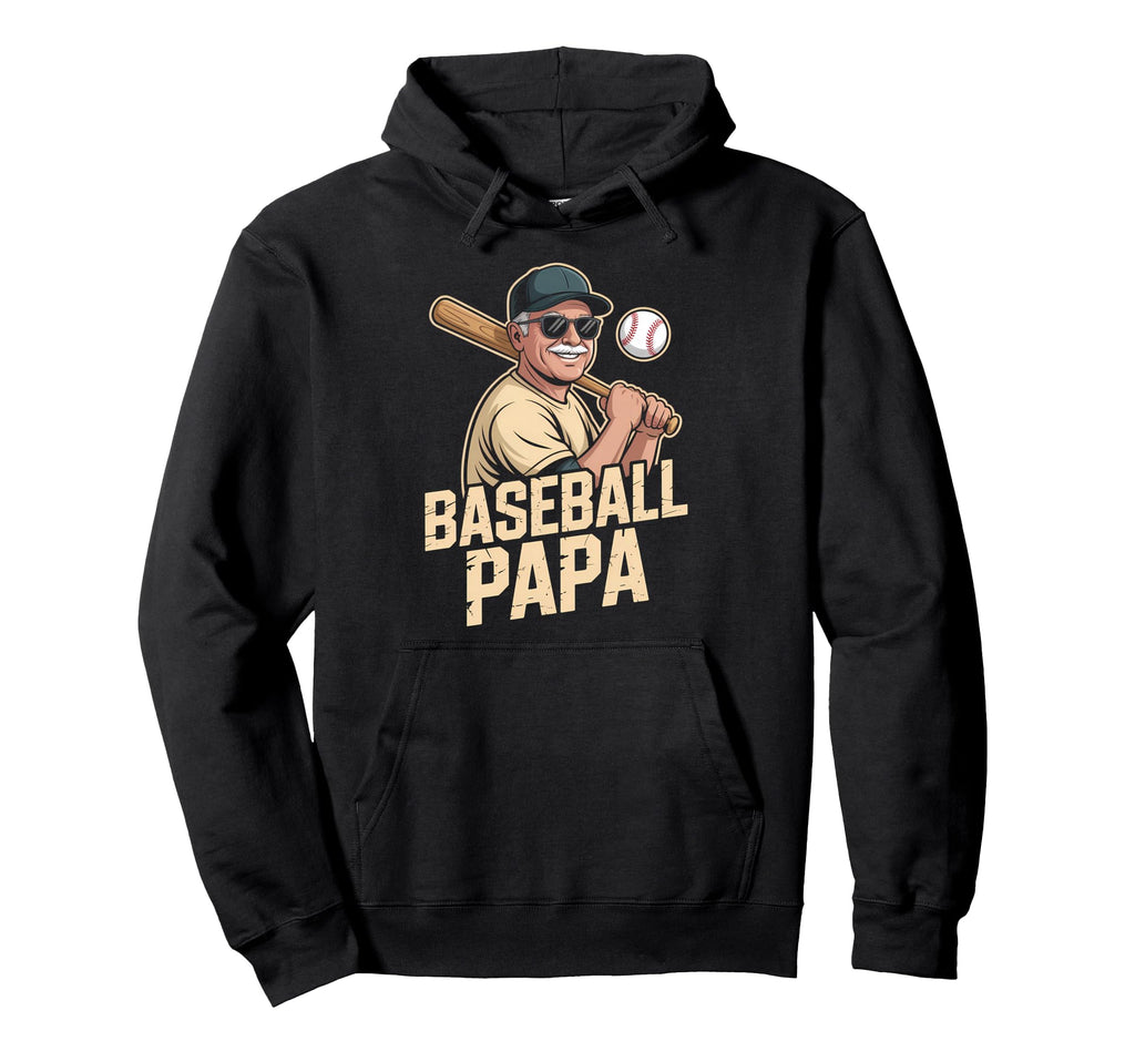 Funny Dad Shirts Baseball Papa Fathers Day Hoodie - Graphic Print Unisex - T-Shirt, Sweatshirt, Hoodie
