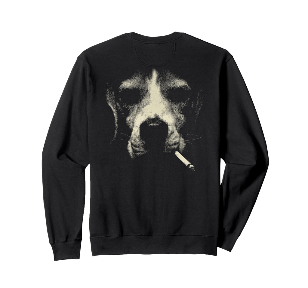 Beagle Smoking Cigarette Grunge Meme Sweatshirt - Trendy Graphic Unisex - T-Shirt, Sweatshirt, Hoodie