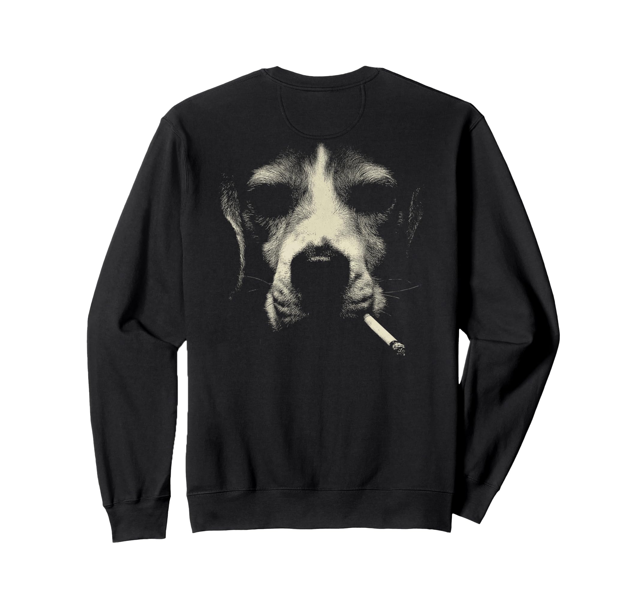 Beagle Smoking Cigarette Grunge Meme Sweatshirt - Trendy Graphic Unisex - T-Shirt, Sweatshirt, Hoodie