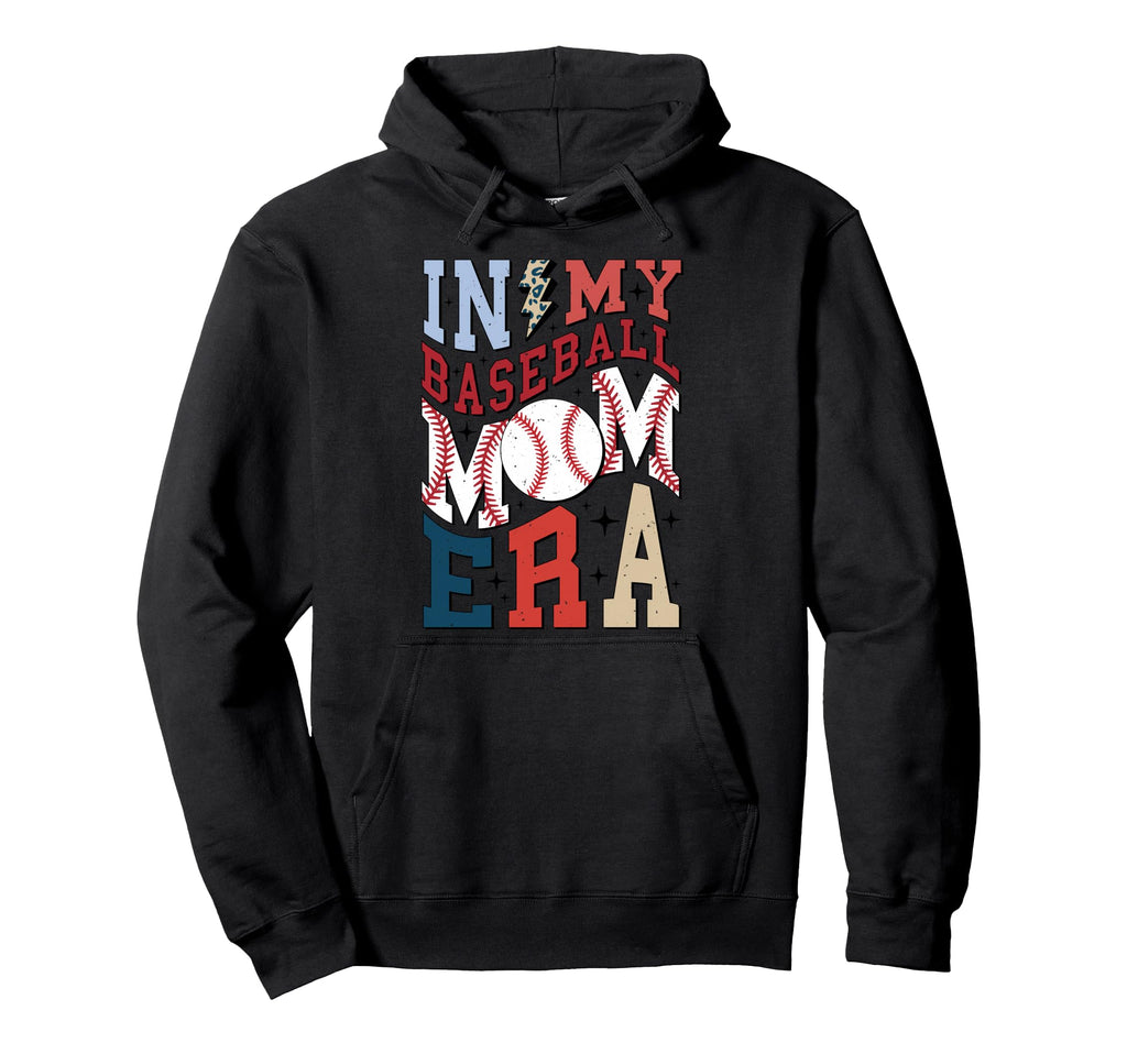 My Baseball Mom Era Baseball Mama Hoodie - Minimalist Print for Adults - T-Shirt, Sweatshirt, Hoodie
