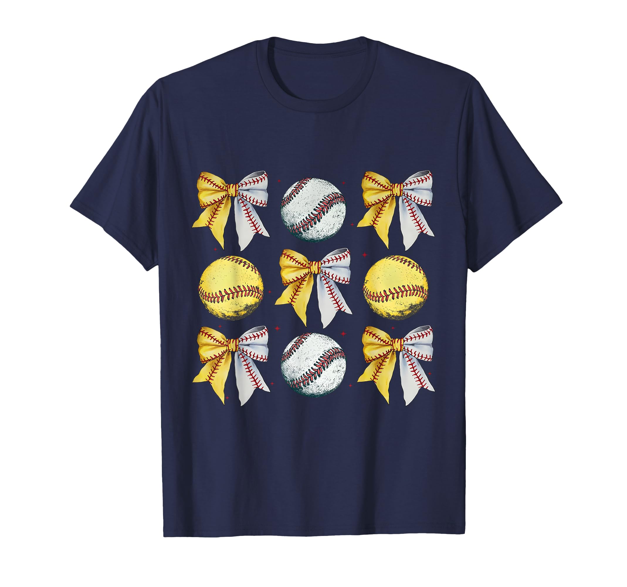 Baseball Softball Bow Sports Mama Coquette T-Shirt - Graphic Print Unisex - T-Shirt, Sweatshirt, Hoodie