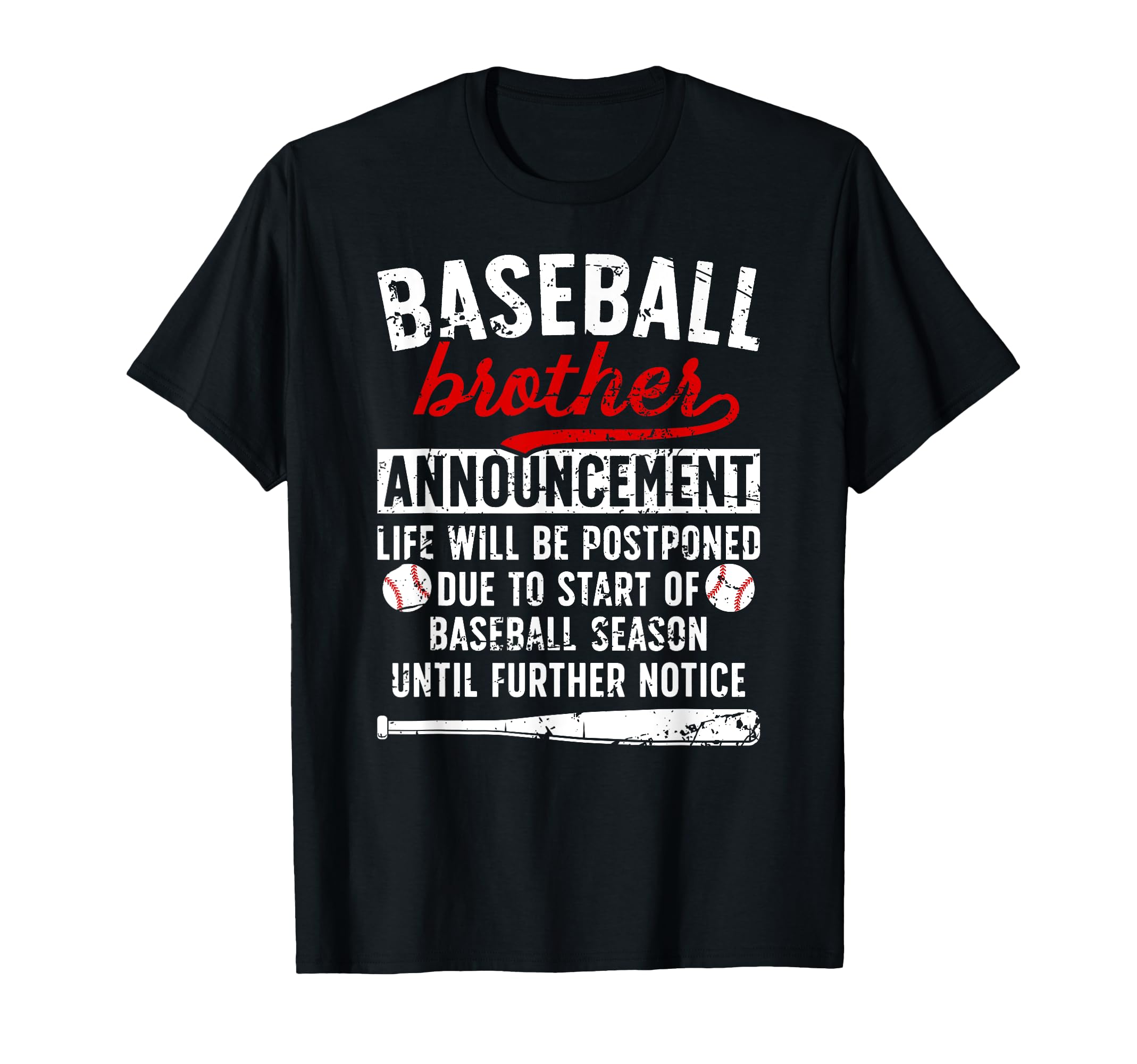 Baseball Brother Announcement T-Shirt - Casual Everyday Wear Unisex - T-Shirt, Sweatshirt, Hoodie