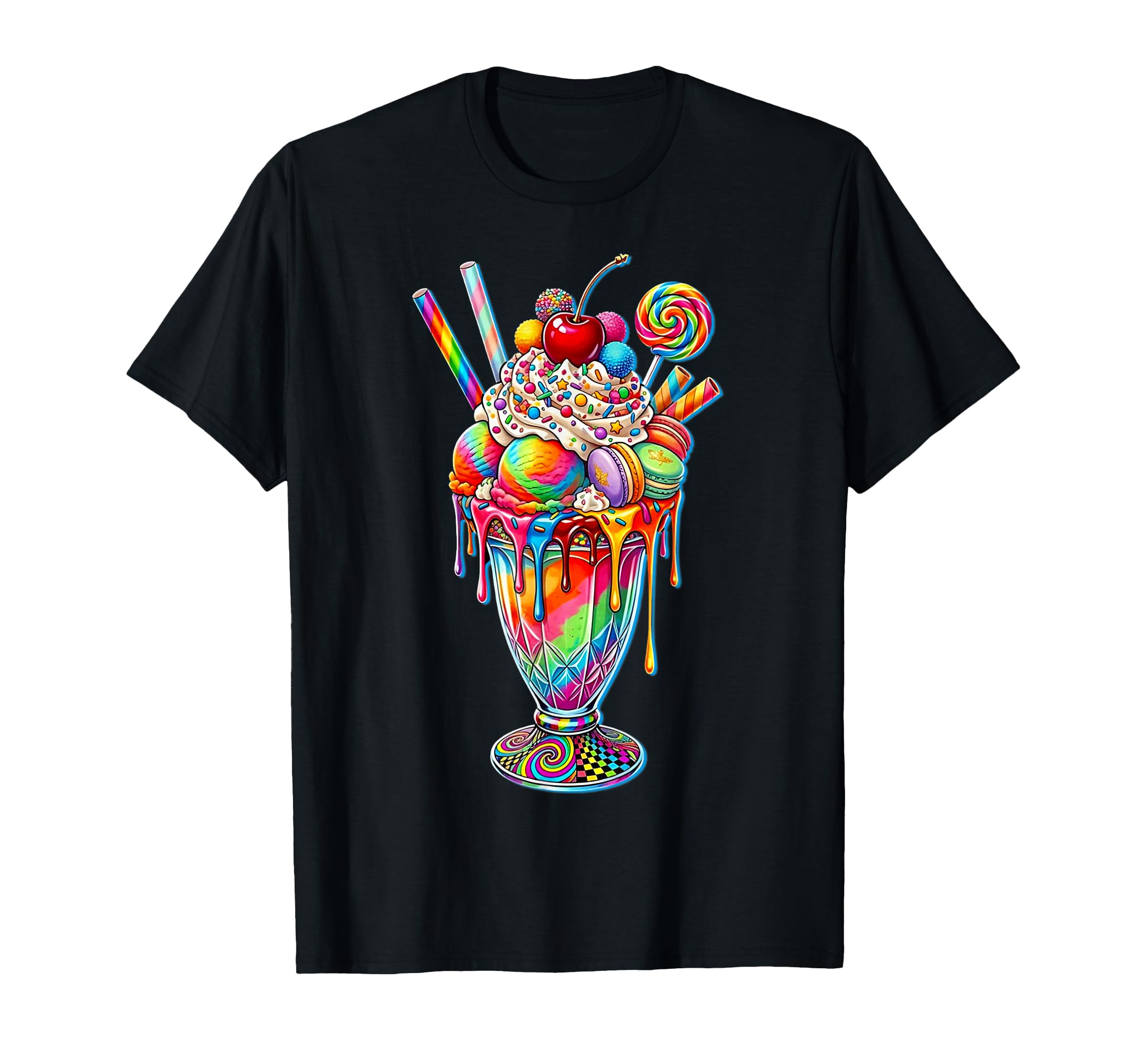 Pop Art S Malt Shop Dessert S Unicorn T-Shirt - Novelty Apparel for Adults - T-Shirt, Sweatshirt, Hoodie