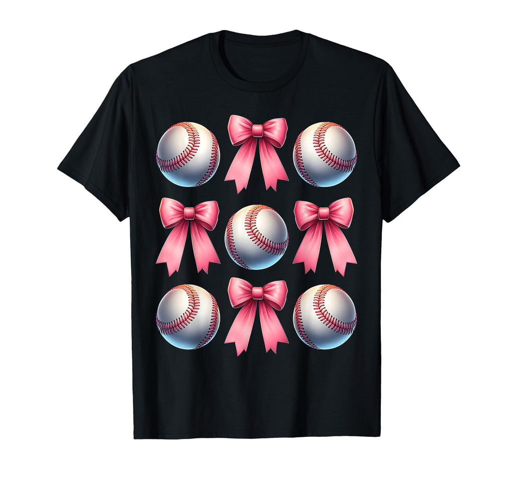 Coquette Bow Baseball Player Team Coach T-Shirt - Novelty Apparel Unisex - T-Shirt, Sweatshirt, Hoodie