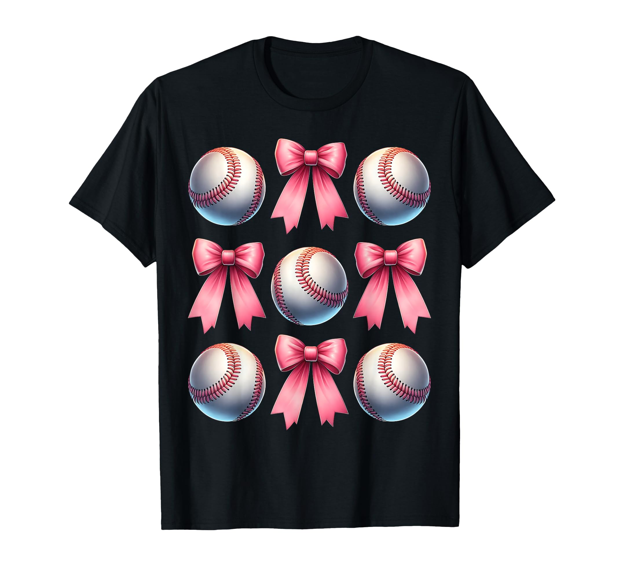 Coquette Bow Baseball Player Team Coach T-Shirt - Novelty Apparel Unisex - T-Shirt, Sweatshirt, Hoodie