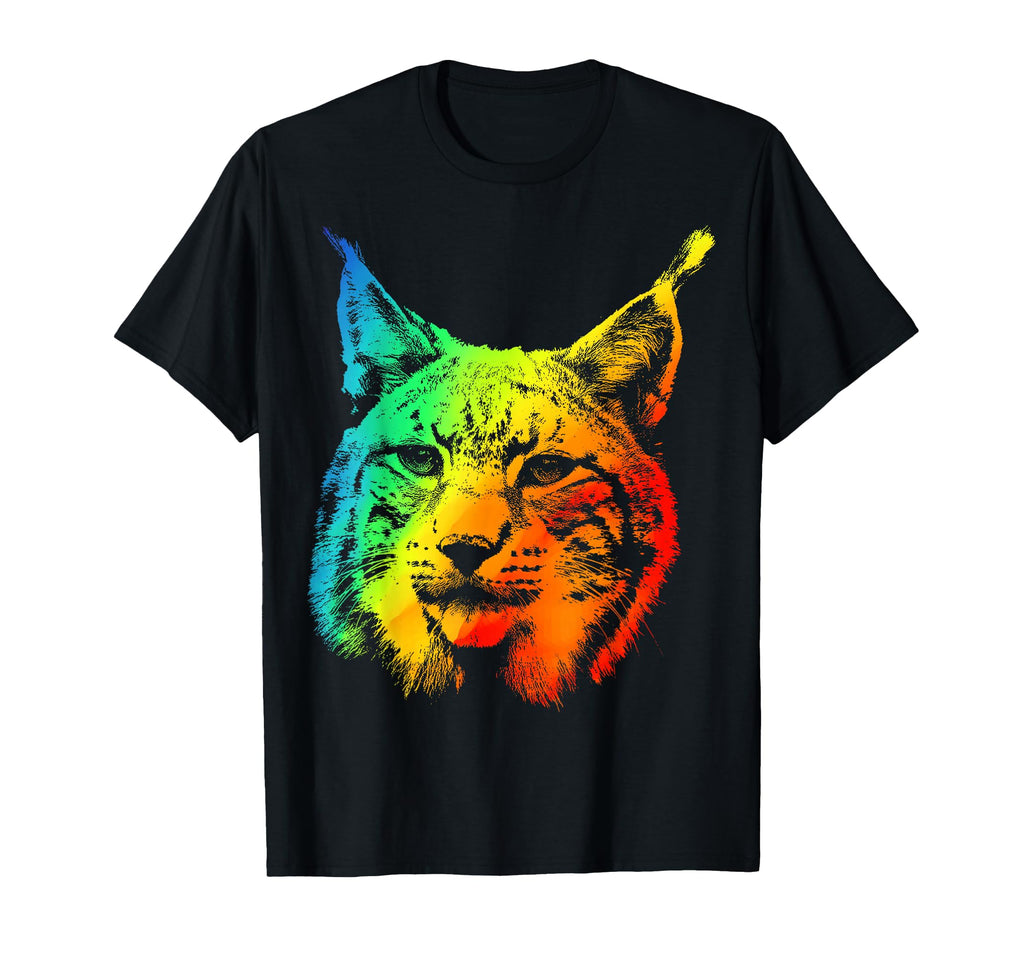 Lynx Colorful Rainbow T-Shirt - Casual Everyday Wear Unisex - T-Shirt, Sweatshirt, Hoodie