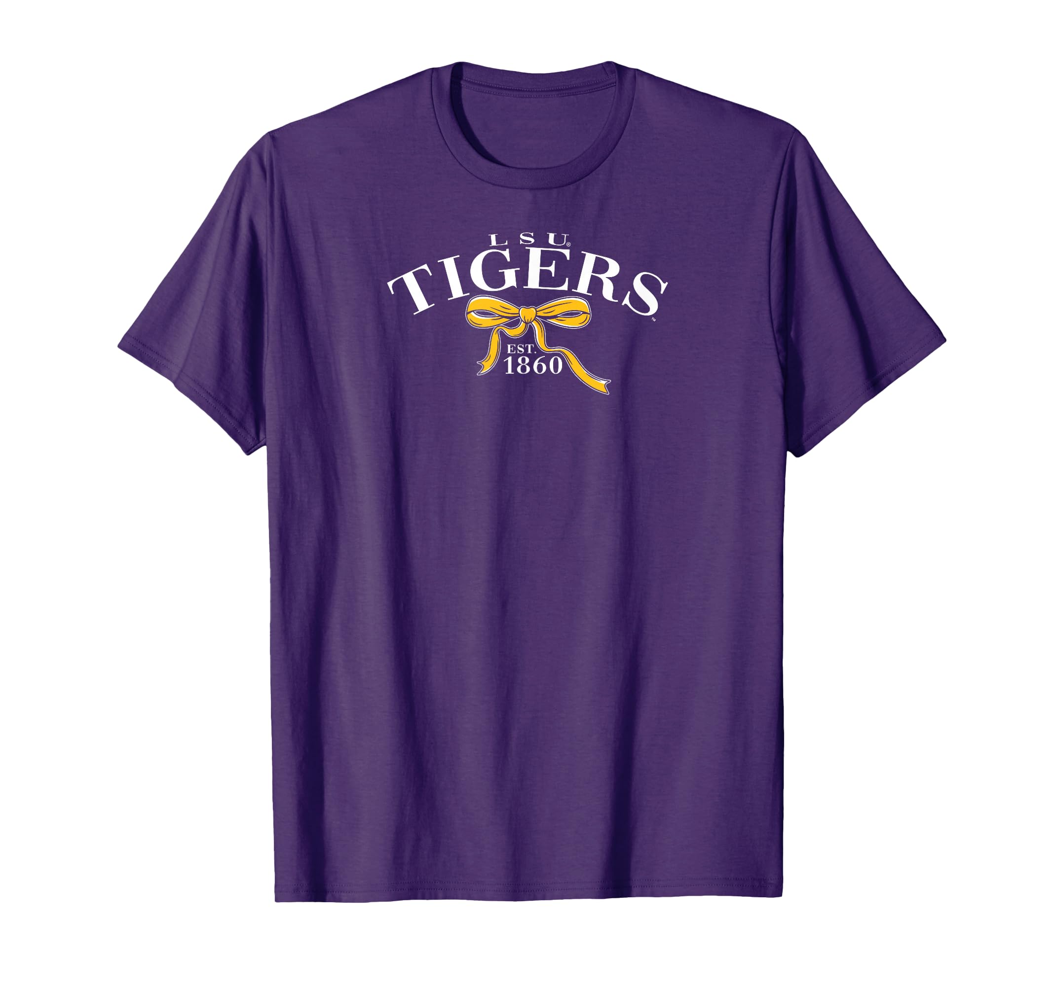 Lsu Tigers Bow Arch Purple Officially T-Shirt - Novelty Apparel Unisex - T-Shirt, Sweatshirt, Hoodie