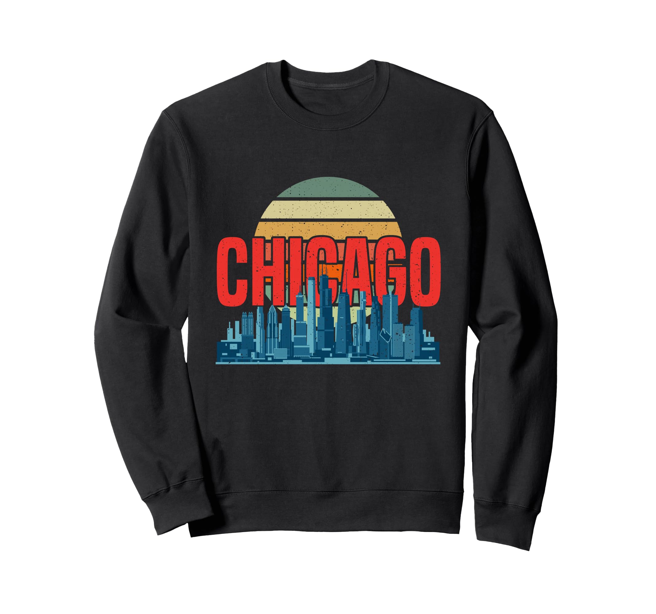 Chicago Skyline City Landscape Sweatshirt - Custom Art Print Unisex - T-Shirt, Sweatshirt, Hoodie