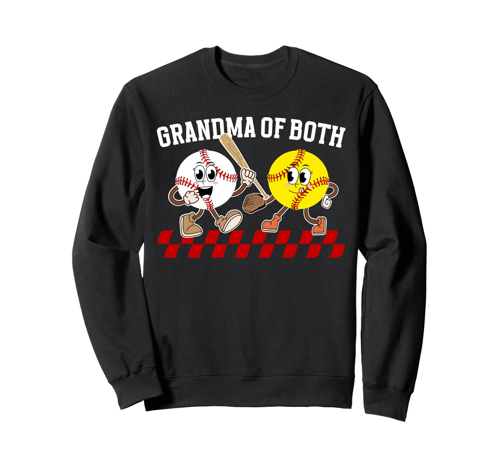 Grandma Both Proud Softball Sweatshirt - Unique Graphic for Adults - T-Shirt, Sweatshirt, Hoodie