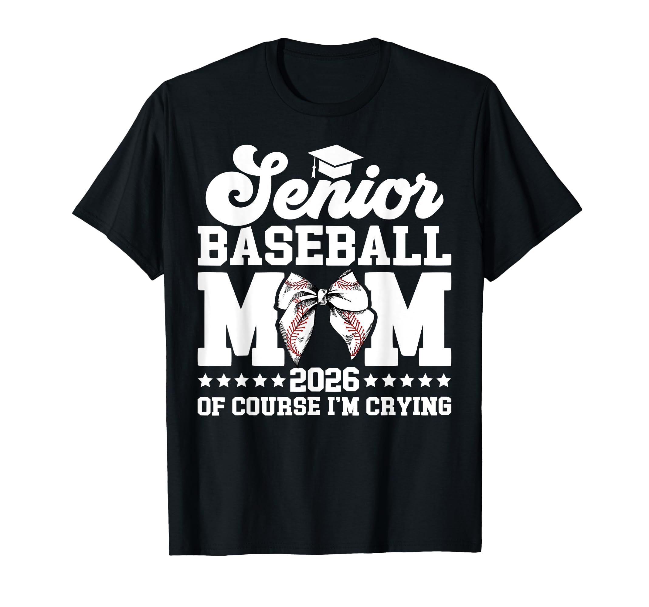 Proud Baseball Senior Mom 2026 Baseball T-Shirt - Graphic Print for Adults - T-Shirt, Sweatshirt, Hoodie