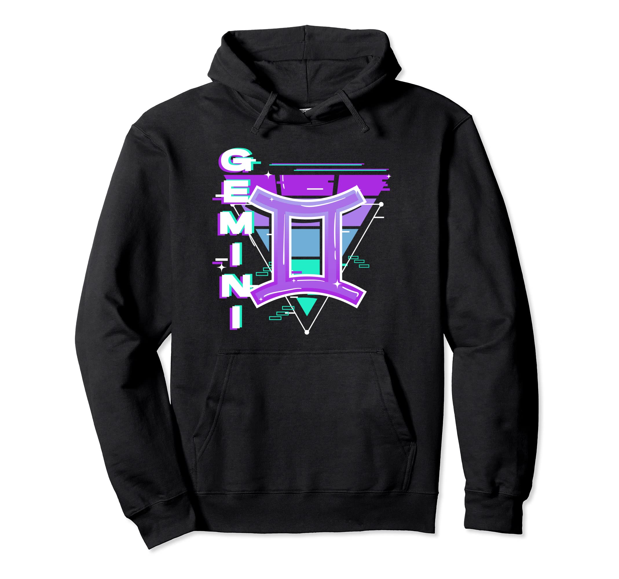 Gemini Zodiac Sign Vaporwave Aesthetics Hoodie - Novelty Apparel Unisex - T-Shirt, Sweatshirt, Hoodie