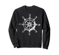 Distressed Pirate Ship Wheel Sweatshirt - Unique Graphic Men Women - T-Shirt, Sweatshirt, Hoodie