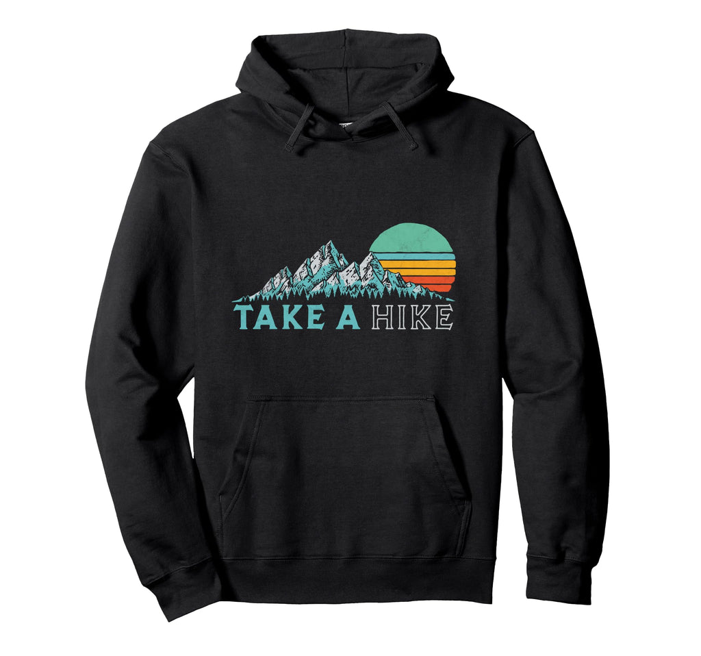 Take Hike Vibe Mountains 70S Hiking Hoodie - Minimalist Print Unisex - T-Shirt, Sweatshirt, Hoodie