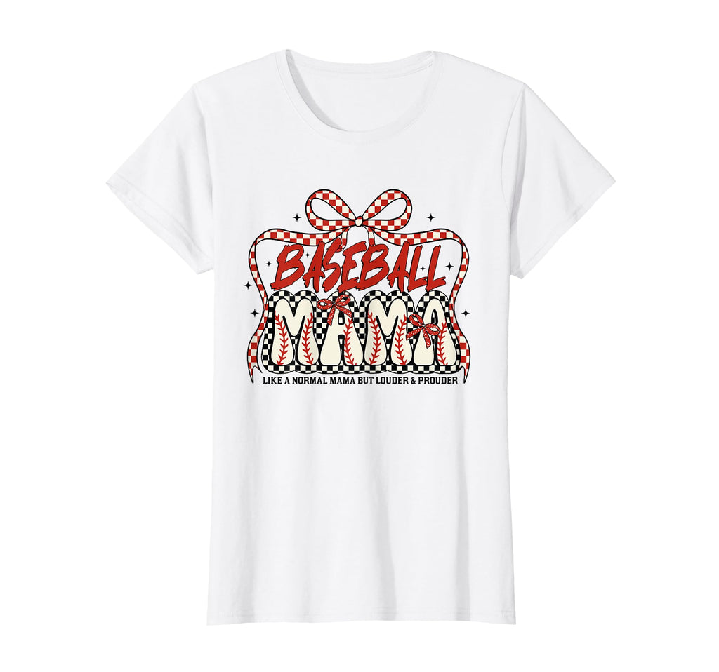 Mama Coquette Bow Game Day Baseball T-Shirt - Unique Graphic Men Women - T-Shirt, Sweatshirt, Hoodie