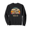 Malta Scooter Sunset Distressed Sweatshirt - Streetwear Style for Adults - T-Shirt, Sweatshirt, Hoodie