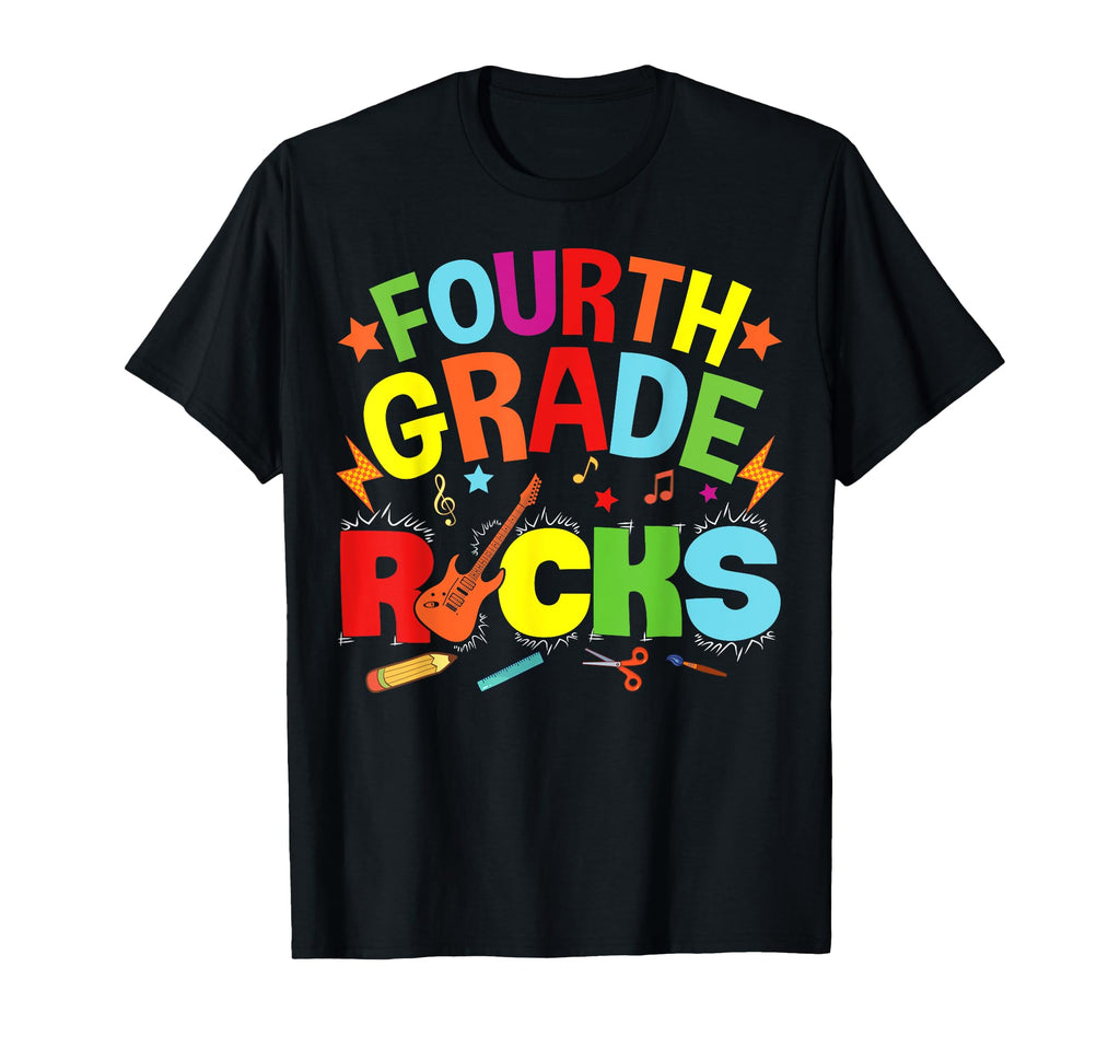 Hello 4Th Grade Rocks Teacher Team T-Shirt - Fun Novelty Design Men Women - T-Shirt, Sweatshirt, Hoodie