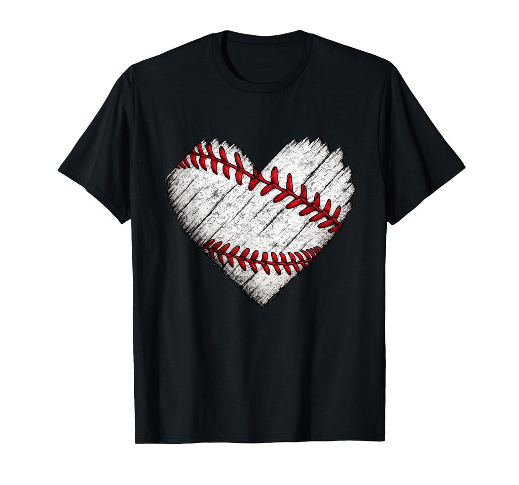 Baseball Heart Game Day Love T-Shirt - Custom Art Print Men Women - T-Shirt, Sweatshirt, Hoodie
